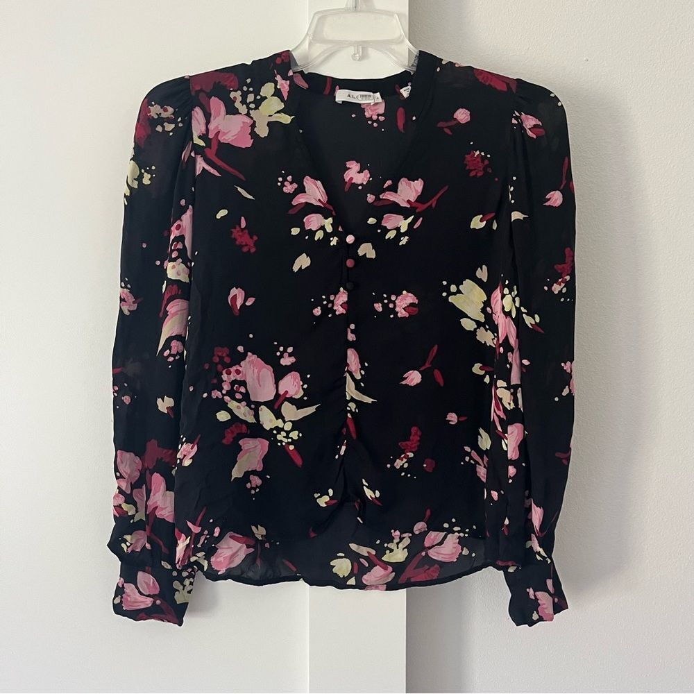 A.L.C Silk Floral Blouse size 4